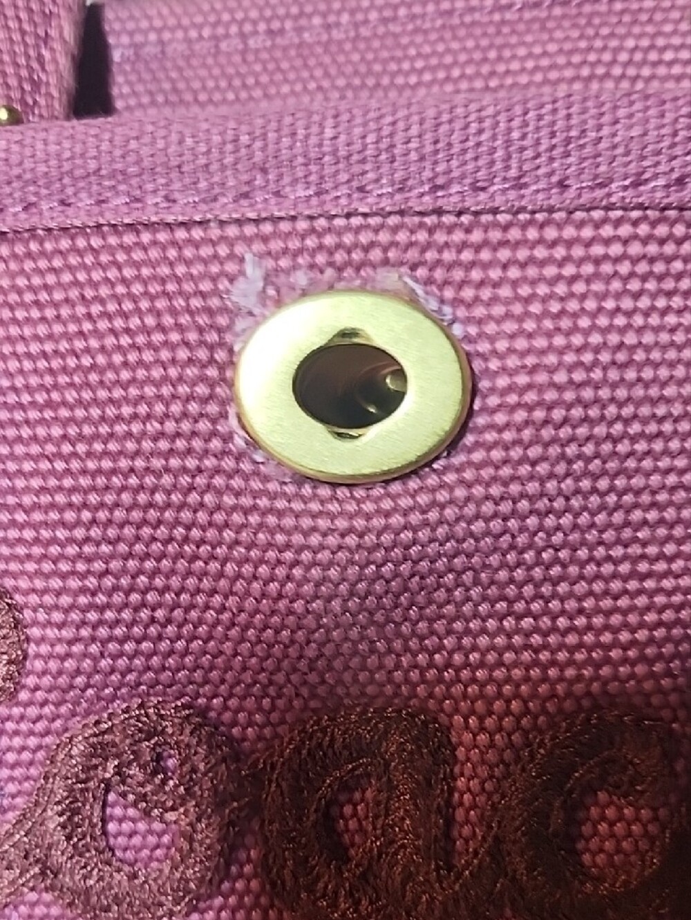 Coach Magenta Canvas Mini Tote with Turn-Lock - Picture 4 of 11